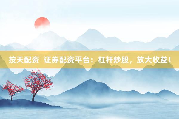 按天配资  证券配资平台：杠杆炒股，放大收益！