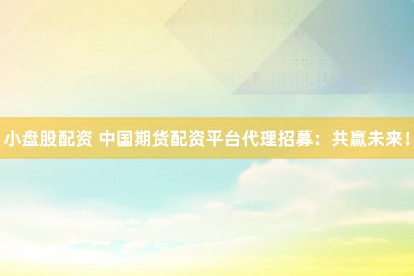 小盘股配资 中国期货配资平台代理招募：共赢未来！