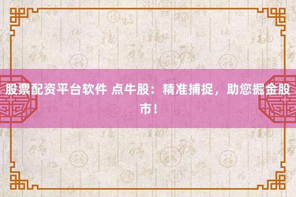 股票配资平台软件 点牛股：精准捕捉，助您掘金股市！