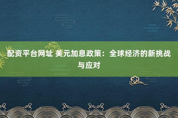 配资平台网址 美元加息政策:全球经济的新挑战与应对
